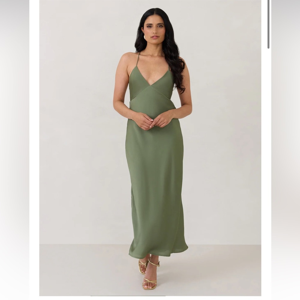 Park & Fifth Olive Green Maxi Dress